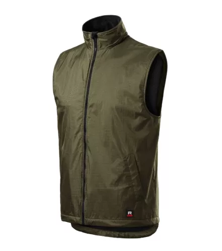 Rimeck Body Warmer - Műanyag cipzáras, polár béléses unisex mellény - Military - 4XL