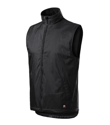 Rimeck Body Warmer - Műanyag cipzáras, polár béléses unisex mellény - Ébenszürke - S
