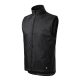 Rimeck Body Warmer - Műanyag cipzáras, polár béléses unisex mellény - Ébenszürke - S