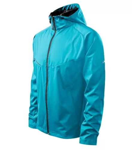 Malfini Cool -  Vízálló és szélálló, 3 régetű softshell férfi kabát - Türkiz - M