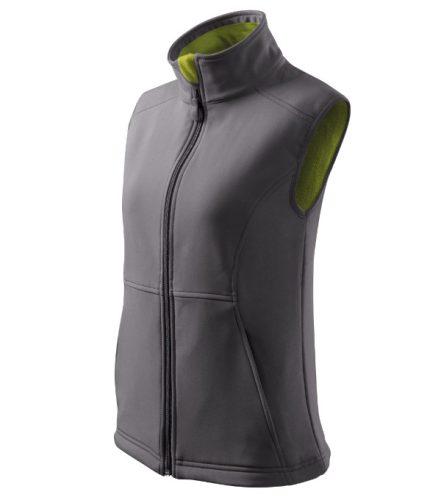 Malfini Vision - Polár béléses, 2 régetű softshell női mellény - Acélszürke - XS