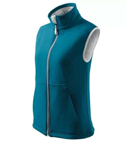 Malfini Vision - Polár béléses, 2 régetű softshell női mellény - Sötét türkiz - M