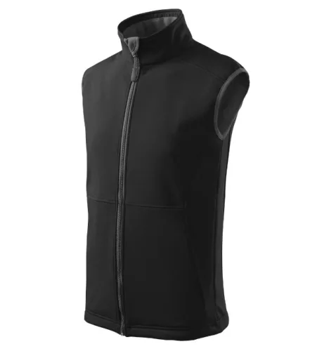 Malfini Vision - Polár béléses, 2 régetű softshell férfi mellény - Fekete - S