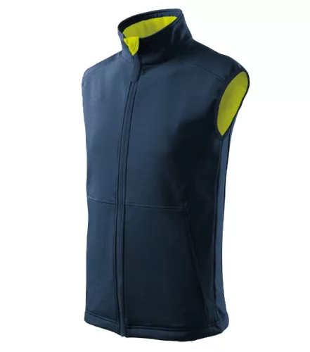 Malfini Vision - Polár béléses, 2 régetű softshell férfi mellény - Tengerészkék - L
