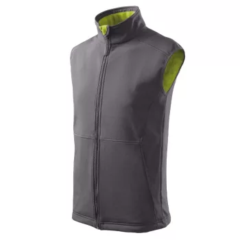   Malfini Vision - Polár béléses, 2 régetű softshell férfi mellény - Acélszürke - L