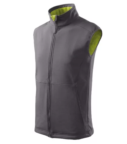 Malfini Vision - Polár béléses, 2 régetű softshell férfi mellény - Acélszürke - 2XL
