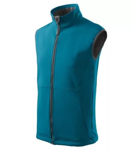 Malfini Vision - Polár béléses, 2 régetű softshell férfi mellény - Sötét türkiz - S