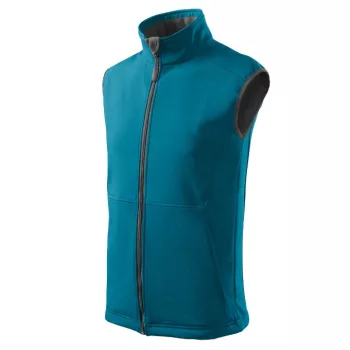   Malfini Vision - Polár béléses, 2 régetű softshell férfi mellény - Sötét türkiz - 3XL