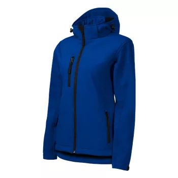   Malfini Performance - Ívelt szabású, eltávolítható kapucnis, polár belsős softshell női kabát - Királykék - M