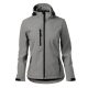 Malfini Performance - Ívelt szabású, eltávolítható kapucnis, polár belsős softshell női kabát - Sötétszürke melírozott - 2XL