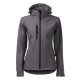 Malfini Performance - Ívelt szabású, eltávolítható kapucnis, polár belsős softshell női kabát - Acélszürke - 2XL