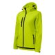 Malfini Performance - Ívelt szabású, eltávolítható kapucnis, polár belsős softshell női kabát - Lime - S