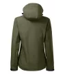 Malfini Performance - Ívelt szabású, eltávolítható kapucnis, polár belsős softshell női kabát - Military - S