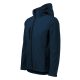 Malfini Performance - Ívelt szabású, eltávolítható kapucnis, polár belsős softshell férfi kabát - Tengerészkék - 3XL