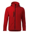 Malfini Performance - Ívelt szabású, eltávolítható kapucnis, polár belsős softshell férfi kabát - Piros - 3XL