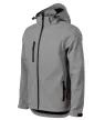 Malfini Performance - Ívelt szabású, eltávolítható kapucnis, polár belsős softshell férfi kabát - Sötétszürke melírozott - XL