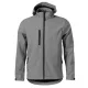 Malfini Performance - Ívelt szabású, eltávolítható kapucnis, polár belsős softshell férfi kabát - Sötétszürke melírozott - 3XL