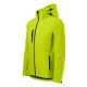 Malfini Performance - Ívelt szabású, eltávolítható kapucnis, polár belsős softshell férfi kabát - Lime - S