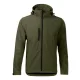 Malfini Performance - Ívelt szabású, eltávolítható kapucnis, polár belsős softshell férfi kabát - Military - 3XL