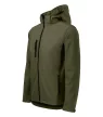 Malfini Performance - Ívelt szabású, eltávolítható kapucnis, polár belsős softshell férfi kabát - Military - 3XL