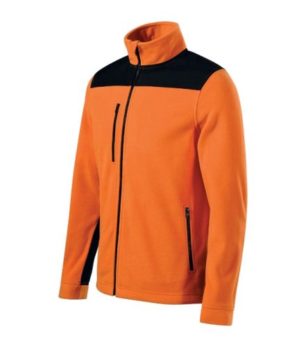 Rimeck Effect - Vállrészen és könyökén kopásálló, műanyag cipzáras unisex polár felső - Narancssárga - 3XL