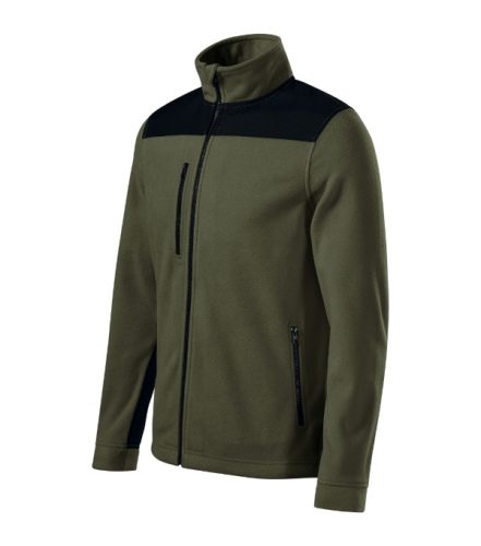 Rimeck Effect - Vállrészen és könyökén kopásálló, műanyag cipzáras unisex polár felső - Military - S