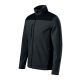 Rimeck Effect - Vállrészen és könyökén kopásálló, műanyag cipzáras unisex polár felső - Ébenszürke - 3XL