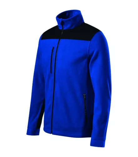 Rimeck Effect - Vállrészen és könyökén kopásálló, műanyag cipzáras unisex polár felső - Királykék - 2XL (brand label)