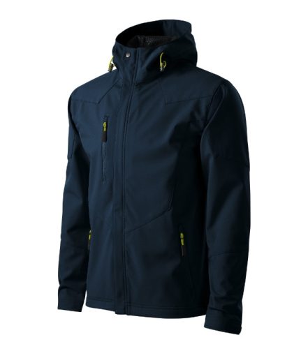 Malfini Nano - Nanotex® felületi kezeléses, kapucnis, különleges softshell férfi kabát - Tengerészkék - S