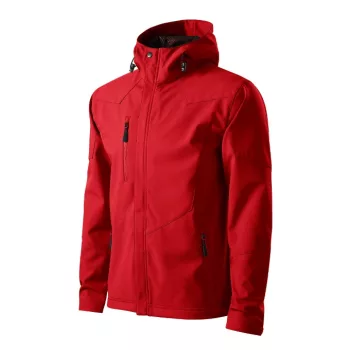   Malfini Nano - Nanotex® felületi kezeléses, kapucnis, vékony softshell férfi kabát - Piros - M