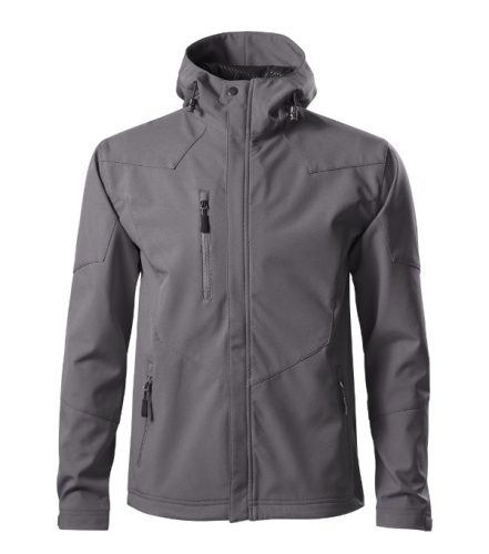 Malfini Nano - Nanotex® felületi kezeléses, kapucnis, különleges softshell férfi kabát - Acélszürke - S