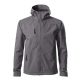 Malfini Nano - Nanotex® felületi kezeléses, kapucnis, különleges softshell férfi kabát - Acélszürke - S