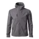 Malfini Nano - Nanotex® felületi kezeléses, kapucnis, vékony softshell férfi kabát - Acélszürke - L