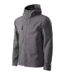 Malfini Nano - Nanotex® felületi kezeléses, kapucnis, vékony softshell férfi kabát - Acélszürke - L