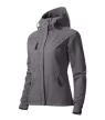 Malfini Nano - Nanotex® felületi kezeléses, kapucnis, vékony softshell női kabát - Acélszürke - S