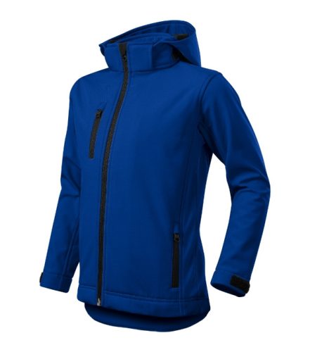 Malfini Performance - eltávolítható kapucnis, softshell gyerek kabát - Királykék - 122 cm/6 éves