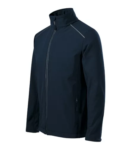 Malfini Valley - Fényvisszaverő elemekkel ellátott, 3-régetű vékony softshell férfi kabát - Tengerészkék - 3XL