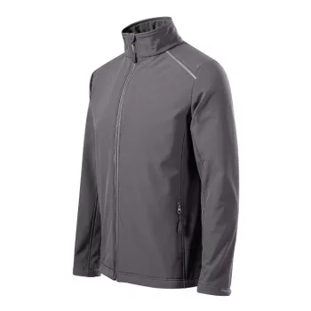   Malfini Valley - Fényvisszaverő elemekkel ellátott, 3-régetű vékony softshell férfi kabát - Acélszürke - 3XL