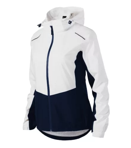 Malfini Rainbow - Vékony, könnyű, vízálló anyagú, levehető kapucnis női jacket - Fehér - 2XL