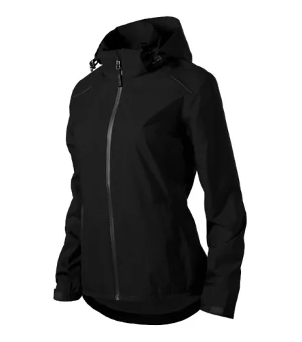 Malfini Rainbow - Vékony, könnyű, vízálló anyagú, levehető kapucnis női jacket - Fekete - XS