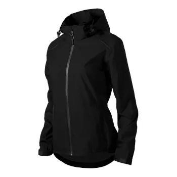   Malfini Rainbow - Vékony, könnyű, vízálló anyagú, levehető kapucnis női jacket - Fekete - M