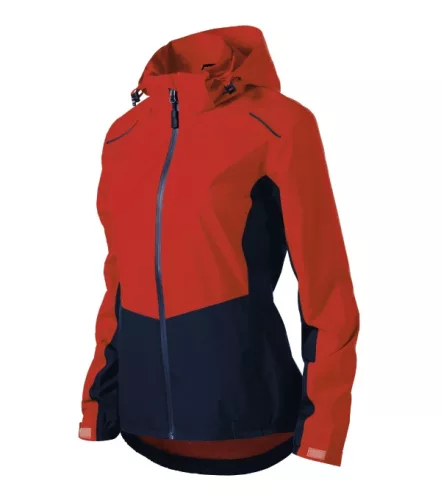 Malfini Rainbow - Vékony, könnyű, vízálló anyagú, levehető kapucnis női jacket - Piros - S
