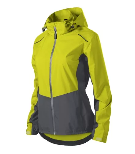 Malfini Rainbow - Vékony, könnyű, vízálló anyagú, levehető kapucnis női jacket - Neon sárga - XS