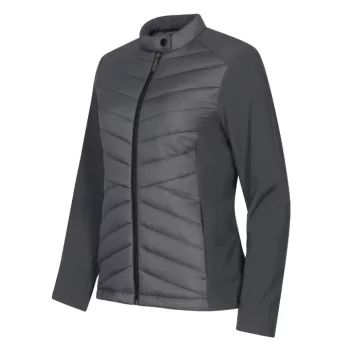   Malfini Premium Cross - Karcsúsított, steppelt és softshell anyag kombinációjából készült hibrid női kabát - Világos anthracit - S