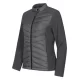 Malfini Premium Cross - Karcsúsított, steppelt és softshell anyag kombinációjából készült hibrid női kabát - Világos anthracit - L