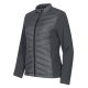 Malfini Premium Cross - Karcsúsított, steppelt és softshell anyag kombinációjából készült hibrid női kabát - Világos anthracit - XL