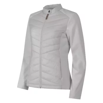   Malfini Premium Cross - Karcsúsított, steppelt és softshell anyag kombinációjából készült hibrid női kabát - Ezüstszürke - S