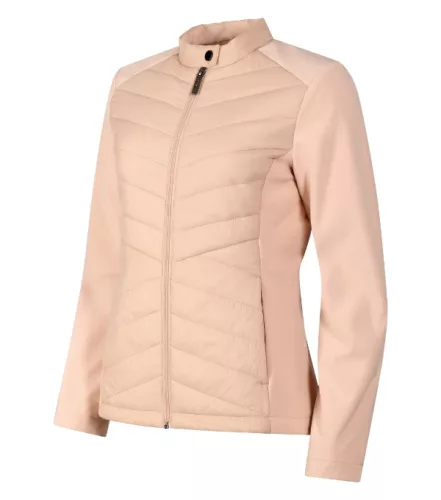 Malfini Premium Cross - Karcsúsított, steppelt és softshell anyag kombinációjából készült hibrid női kabát - Cameo - M