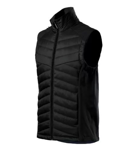Malfini Premium Cross - Steppelt és softshell anyag kombinációjából készült hibrid férfi mellény - Fekete - S