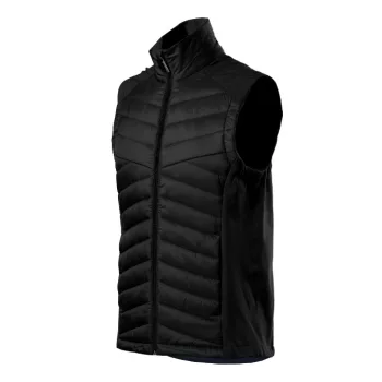   Malfini Premium Cross - Steppelt és softshell anyag kombinációjából készült hibrid férfi mellény - Fekete - L